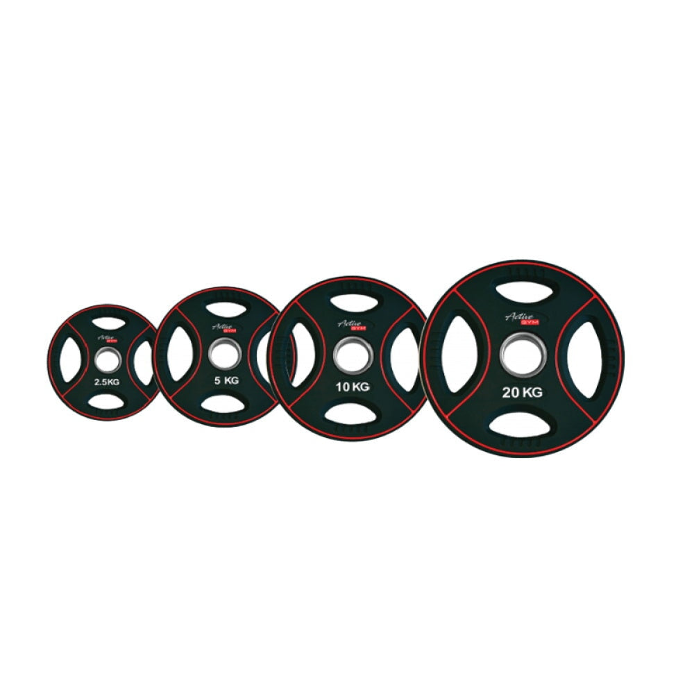 Discuri de greutate acoperite cu poliuretan Active Gym Set de la 2.5 pana 20 kg