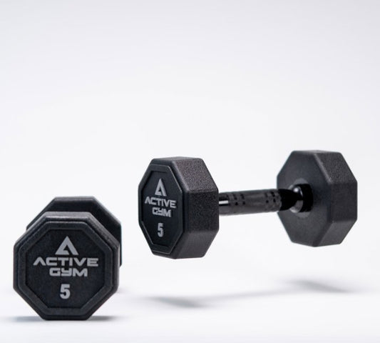 Set gantere acoperite cu poliuretan Active Gym de la 5 kg pana 20 kg